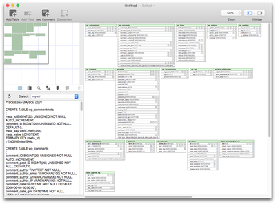 diagram of large-ish database
